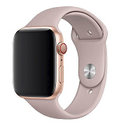 Ремешок - ApW Sport Band Apple Watch 38/40/41 mm силикон на кнопке (L) (beige)