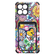 Чехол-накладка - SC284 с картхолдером для "Honor X8" (008) (multicolor)