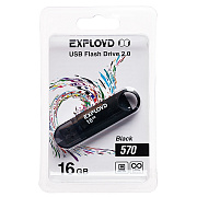 Флэш накопитель USB 16 Гб Exployd 570 (black)