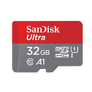 Карта флэш-памяти MicroSD 32 Гб SanDisk Ultra UHS-I  A1 без адаптера (120 Mb/s) (red) 
