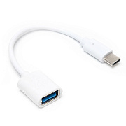 Переходник USB (м) - Type-C (п) RockBox 10см (white)