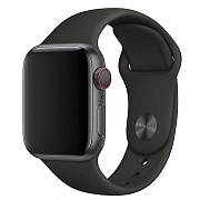 Ремешок - ApW Sport Band Apple Watch 38/40/41 mm силикон на кнопке (S) (black)