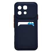 Чехол-накладка - SC337 с картхолдером для "Infinix Note 60" (dark blue)