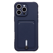Чехол-накладка - SC304 c картхолдером для "Apple iPhone 16 Pro Max" (dark blue) (234452)