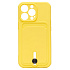 Чехол-накладка - SC304 с картхолдером для "Apple iPhone 14 Pro" (yellow)