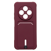 Чехол-накладка - SC304 с картхолдером для "Tecno Spark 30C 4G" (bordo) (237701)