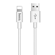 Кабель USB - Apple lightning Hoco X23 Skilled 10,5W 100см 2,1A  (white)