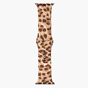 Ремешок - ApW17 Apple Watch 38/40/41 mm силикон на пряжке (010) (S) (white/brown)