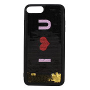 Чехол-накладка - SC157 с пайетками для "Apple iPhone 7 Plus/iPhone 8 Plus" (008) ..