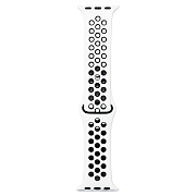 Ремешок - ApW Sport N Apple Watch 42/44/45/49 mm силикон на кнопке (S) (white/black)