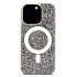 Чехол-накладка - SM029 POSH SHINE SafeMag для "Apple iPhone 16 Pro" россыпь кристаллов (white titanium)