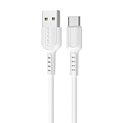 Кабель USB - Type-C Borofone BX16 Easy 18W 100см 3A  (white)