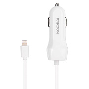 ЗУ Автомобильное с кабелем Joy Room UP-522AL USB/lightning/5V/2.1A (white)