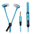 Проводные наушники с микрофоном внутриканальные - Zipper Jack 3,5  (blue)