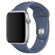 Ремешок - ApW Sport Band Apple Watch 42/44/45/49 mm силикон на кнопке (L) (dark blue)