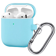 Чехол - Hang case для кейса "Apple AirPods 2" (sky blue)