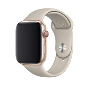 Ремешок - ApW Sport Band Apple Watch 38/40/41 mm силикон на кнопке (S) (beige)