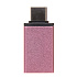 Переходник USB (м) - Type-C (п) - 4см (pink)