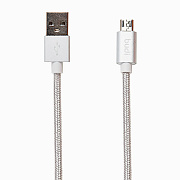 Кабель USB - micro USB budi M8J180M  100см 2,4A  (silver)