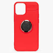 Чехол-накладка - SC131 для "Apple iPhone 12 mini" + кольцо держатель (red)