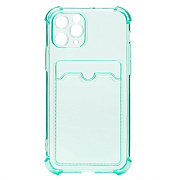 Чехол-накладка - SC276 с картхолдером для "Apple iPhone 11 Pro" (green)