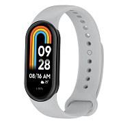 Ремешок - WB13 силикон на кнопке Xiaomi Mi Band 8 (gray)