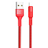 Кабель USB - Apple lightning Hoco X26 Xpress (повр. уп.) 12W 100см 2,4A  (red)