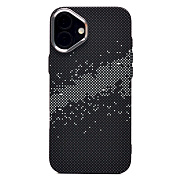 Чехол-накладка Luxo Creative PC для "Apple iPhone 16 Plus" (136) (black/gray)