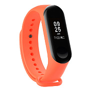 Ремешок - WB13 Xiaomi Mi Band 3/Mi Band 4 силикон на кнопке (регулируемый) (orange)