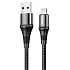 Кабель USB - Apple lightning Hoco X50 Excellent 12W 100см 2,4A  (black)