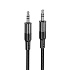 Кабель AUX (папа-папа) Hoco UPA27 Spirit transparent  120см   (black)