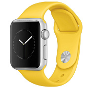 Ремешок - ApW Sport Band Apple Watch 38/40/41 mm силикон на кнопке (S) (yellow)