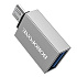 Переходник USB (м) - Micro USB (п) Borofone BV2 3см (silver)