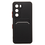 Чехол-накладка - SC337 с картхолдером для "Infinix Hot 60i" (black) (241153)