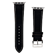 Ремешок - ApW18 Apple Watch 38/40/41 mm кожаный на классической пряжке (black)