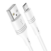 Кабель USB - micro USB Borofone BX43 CoolJoy 12W 100см 2,4A  (white)