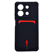 Чехол-накладка - SC304 с картхолдером для "Xiaomi Redmi Note 13 5G Global" (black)