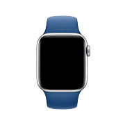 Ремешок - ApW Sport Band Apple Watch 42/44/45/49 mm силикон на кнопке (S) (blue)