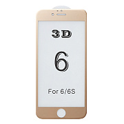 Защитное стекло Full Screen Glass 2,5D, матовое для "Apple iPhone 6/iPhone 6S" (gold) (gold)