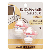 Держатель для кабеля - Зайцы (white/pink) (236586)