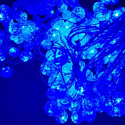 Светодиодная гирлянда Гирлянда внутренняя занавес ШТОРА ШАР 200 шаров,1.4см, 2*2 метра, коннектор, синий
