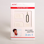 Адаптер для SIM-карты Activ 3 в 1 (nano/micro/mini) (white)