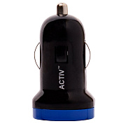 Адаптер Автомобильный Activ CAU1-1A-01 1USB/5V/1A (black/blue) ..