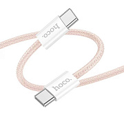 Кабель Type-C - Type-C Hoco X104 Source PD 60W 200см 3A  (pink)
