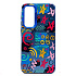 Чехол-накладка - PC094 для "Samsung Galaxy A35" (узоры) (transparent/black) (233792)
