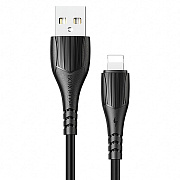 Кабель USB - Apple lightning Borofone BX37 Wieldy  100см 2,4A  (black)