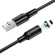 Кабель USB - Apple lightning Borofone BX41 Amiable магнитный 12W 100см 2,4A  (black)