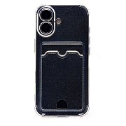 Чехол-накладка - SC300 с картхолдером для "Apple iPhone 17" (white)