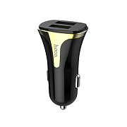 Адаптер Автомобильный с кабелем Hoco Z31 2USB/5V/3.4A QC3.0 +micro USB (black)