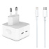 Адаптер Сетевой с кабелем - MHJE3ZM/A PD 2*Type-C 3,8A/35W (Type-C/Lightning) (B) (white)